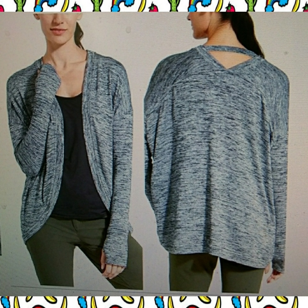 ππATHLETA MARK POSE HEATHERED CARDIGAN WRAPππ - Picture 1 of 4